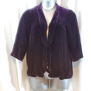 Elizabeth gillett NYC velvet cardigan size L